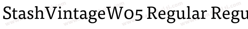 StashVintageW05 Regular Regular字体转换